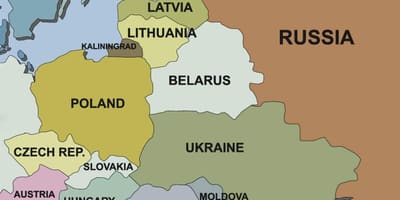 Karta över Slovenien och angränsande länder