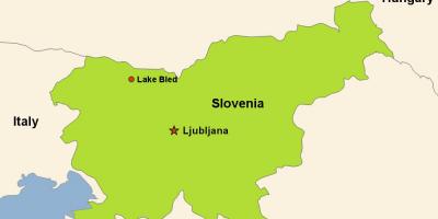 Karta över ljubljana, Slovenien