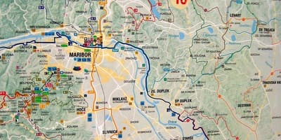 Karta över Slovenien cykling