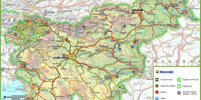 Karta över Slovenien road