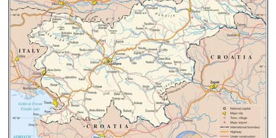Karta över Slovenien städer
