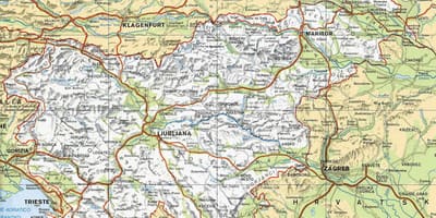 Karta över terme Slovenien